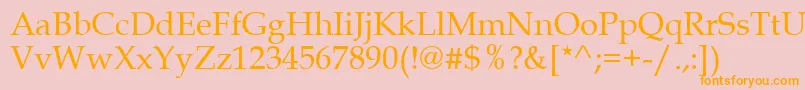 Gemerald Font – Orange Fonts on Pink Background