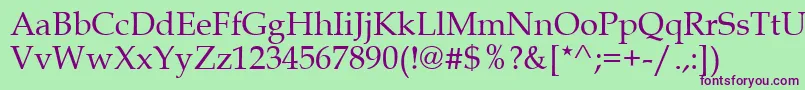 Gemerald Font – Purple Fonts on Green Background