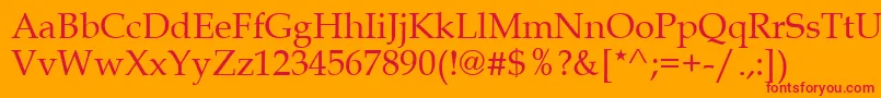 Gemerald Font – Red Fonts on Orange Background