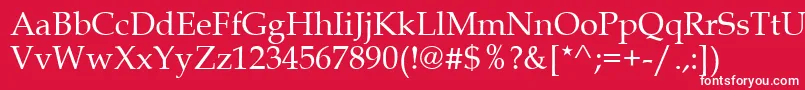 フォントGemerald – 赤い背景に白い文字