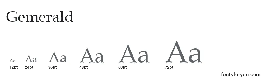 Gemerald Font Sizes