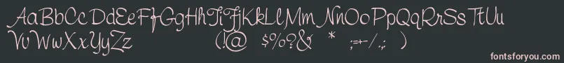 Symcapersonaluse Font – Pink Fonts on Black Background