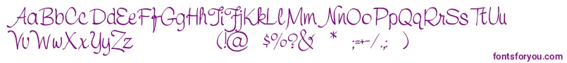 Шрифт Symcapersonaluse – фиолетовые шрифты на белом фоне