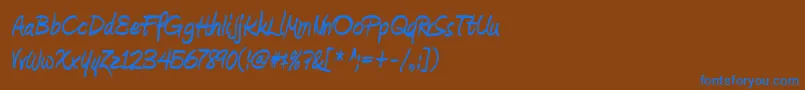 Шрифт AmienneBold – синие шрифты на коричневом фоне