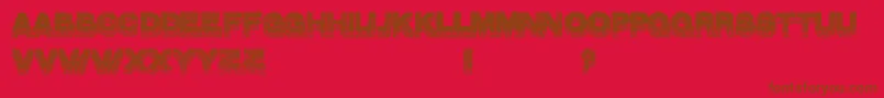 Ble Font – Brown Fonts on Red Background