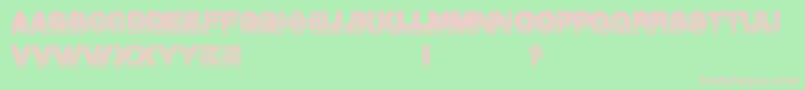 Ble Font – Pink Fonts on Green Background