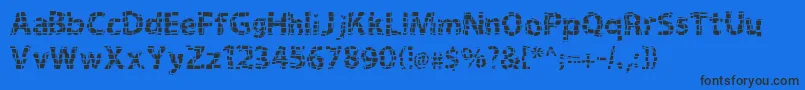 Gridshift Font – Black Fonts on Blue Background