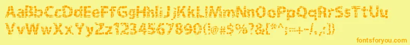 Gridshift Font – Orange Fonts on Yellow Background
