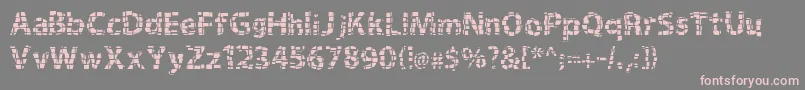 Gridshift Font – Pink Fonts on Gray Background