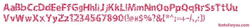 Gridshift Font – Red Fonts on White Background