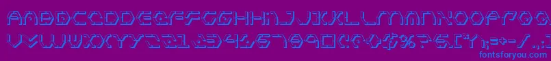Шрифт Zetasentry3D – синие шрифты на фиолетовом фоне
