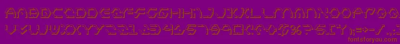 Zetasentry3D Font – Brown Fonts on Purple Background