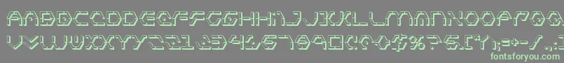 Zetasentry3D-Schriftart – Grüne Schriften auf grauem Hintergrund
