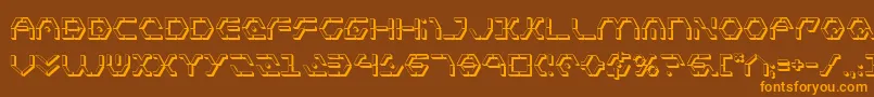 Zetasentry3D Font – Orange Fonts on Brown Background