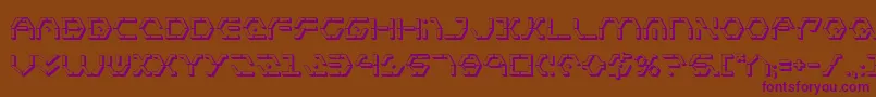 Czcionka Zetasentry3D – fioletowe czcionki na brązowym tle