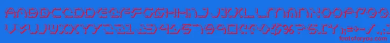 Zetasentry3D Font – Red Fonts on Blue Background