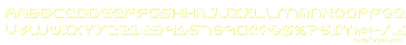 Zetasentry3D-fontti – keltaiset fontit valkoisella taustalla