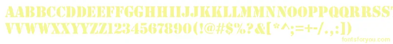 Шрифт StencilRegular – жёлтые шрифты