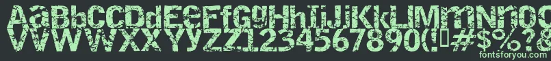 Destroy Font – Green Fonts on Black Background