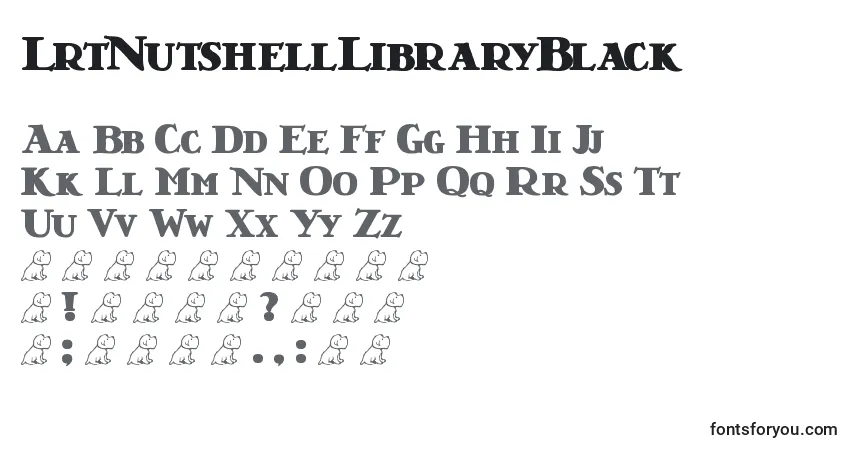 Шрифт LrtNutshellLibraryBlack – алфавит, цифры, специальные символы