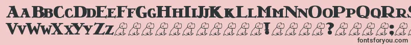 LrtNutshellLibraryBlack Font – Black Fonts on Pink Background