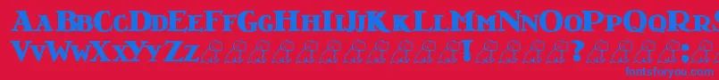 LrtNutshellLibraryBlack Font – Blue Fonts on Red Background