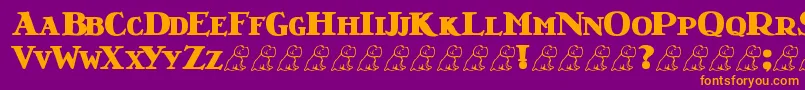 LrtNutshellLibraryBlack Font – Orange Fonts on Purple Background