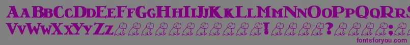 LrtNutshellLibraryBlack Font – Purple Fonts on Gray Background