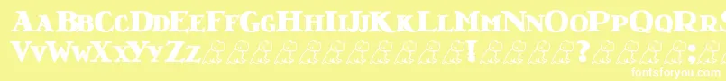 LrtNutshellLibraryBlack Font – White Fonts on Yellow Background