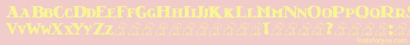 LrtNutshellLibraryBlack Font – Yellow Fonts on Pink Background