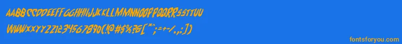 Шрифт Cyrusital – оранжевые шрифты на синем фоне