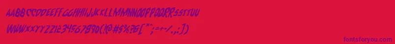 Cyrusital Font – Purple Fonts on Red Background