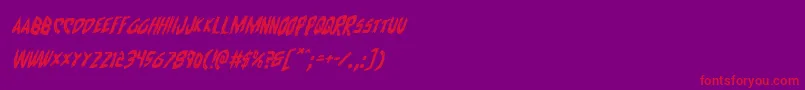Cyrusital Font – Red Fonts on Purple Background