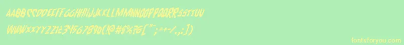 Cyrusital-Schriftart – Gelbe Schriften auf grünem Hintergrund