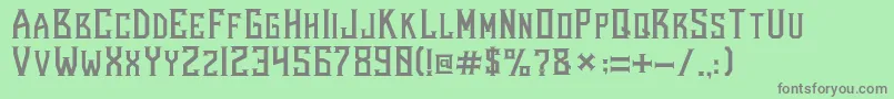 Police BeardedladyRegular – polices grises sur fond vert