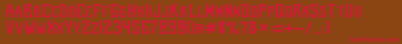 BeardedladyRegular Font – Red Fonts on Brown Background