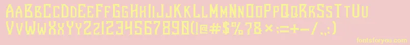 En savoir plus sur la police BeardedladyRegular Police BeardedladyRegular – polices jaunes sur fond rose