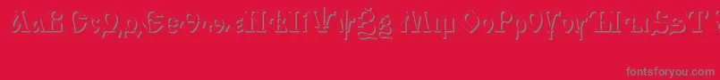 Шрифт Izhitsa ffy – серые шрифты на красном фоне