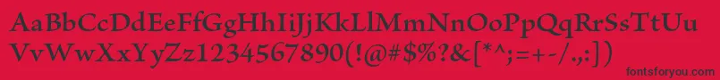 BriosoproSemibold Font – Black Fonts on Red Background