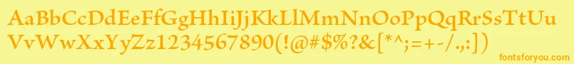 BriosoproSemibold Font – Orange Fonts on Yellow Background