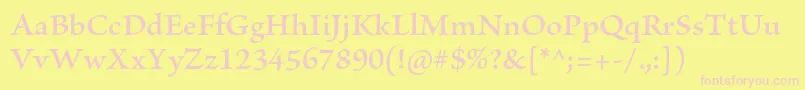 BriosoproSemibold Font – Pink Fonts on Yellow Background