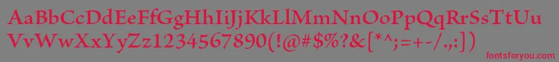 BriosoproSemibold Font – Red Fonts on Gray Background