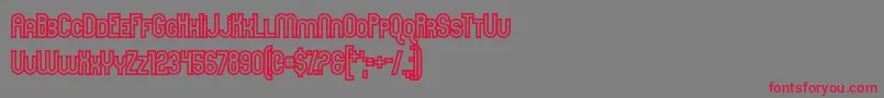 HereAndNotFound Font – Red Fonts on Gray Background