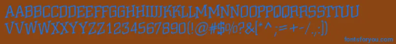 ACitynovattlspuplt Font – Blue Fonts on Brown Background