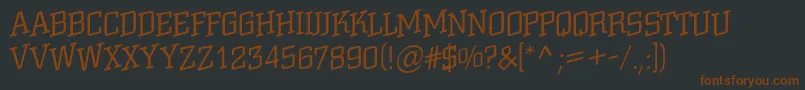 ACitynovattlspuplt Font – Brown Fonts on Black Background