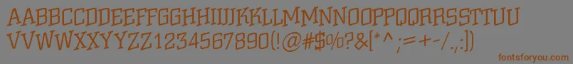 ACitynovattlspuplt Font – Brown Fonts on Gray Background