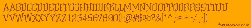 ACitynovattlspuplt Font – Brown Fonts on Orange Background