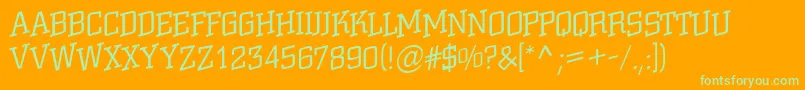 ACitynovattlspuplt Font – Green Fonts on Orange Background
