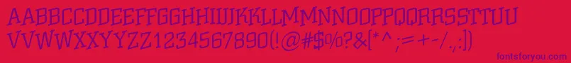 ACitynovattlspuplt Font – Purple Fonts on Red Background