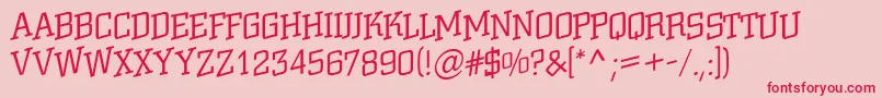 ACitynovattlspuplt Font – Red Fonts on Pink Background